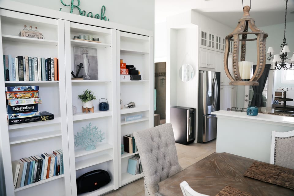 Dining Area + Bookshelf (Laundry)