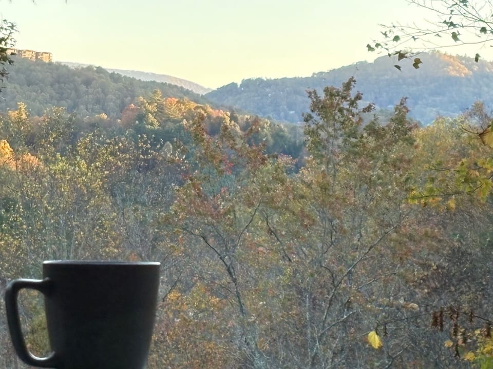 Fall day sunrise from main balcony.