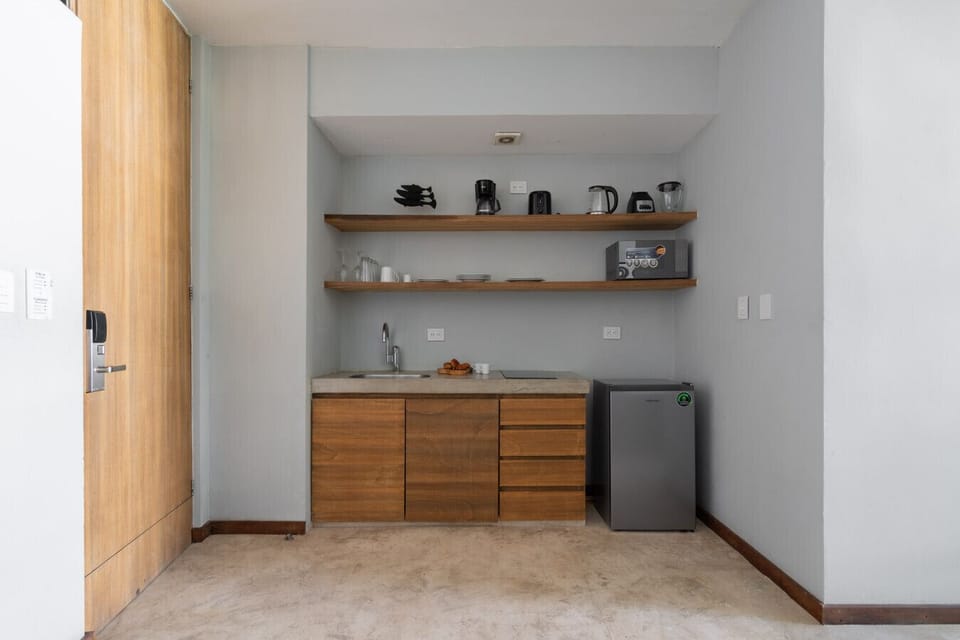 Cozy, welcoming kitchen with everything you need for a great stay.