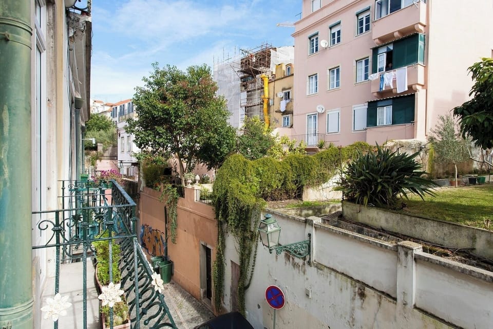 View from the master suite to the street