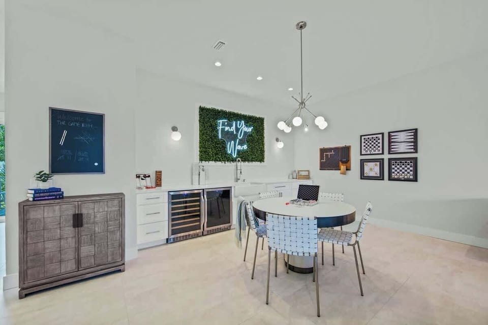 House A - Club Room - Poker - Shuffle Board - w/ Dedicated Work Space