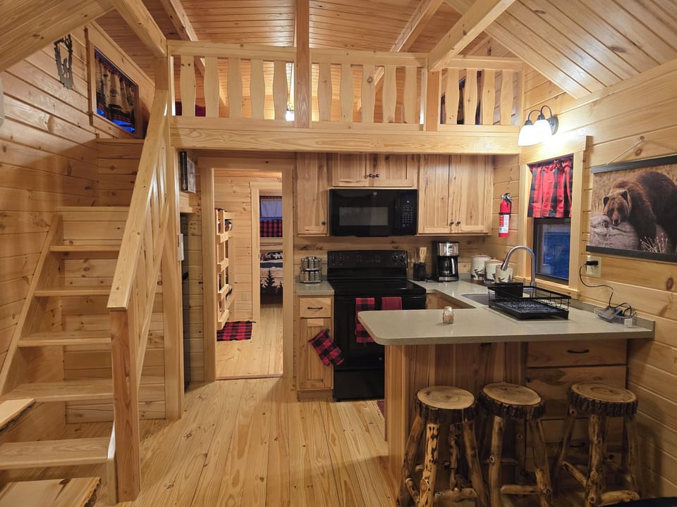 Living room/kitchen area. 