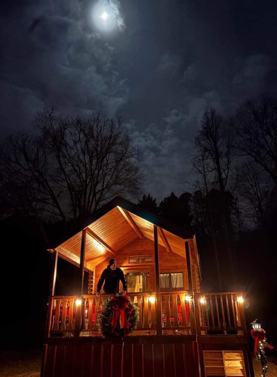 Moonlight at Chestnut Cabins Campground. 