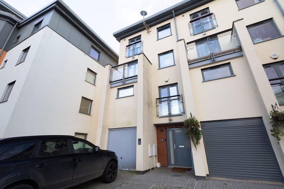 Exterior view of the luxury townhouse