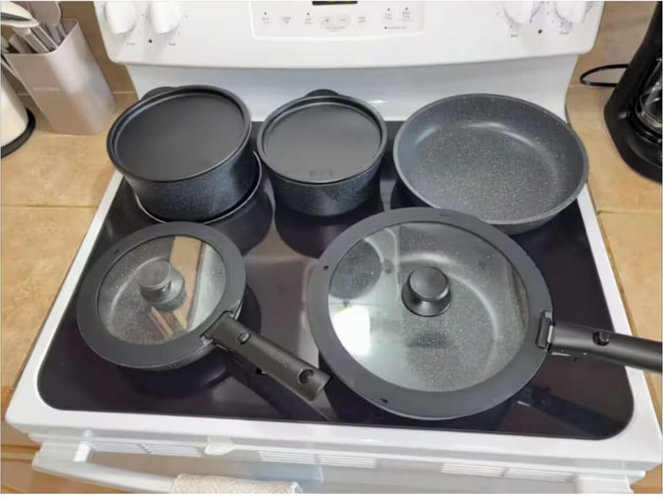 Nonstick pots and pans. 