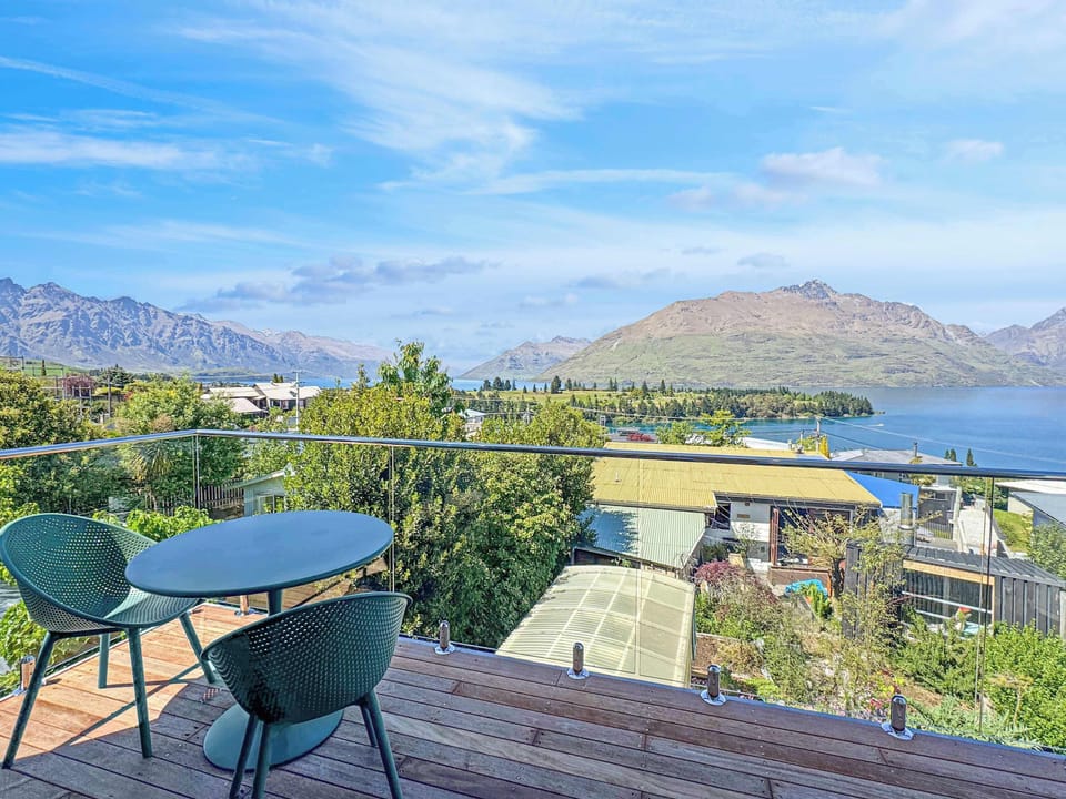 The perfect spot to unwind with a glass of wine as the sun sets over the lake.