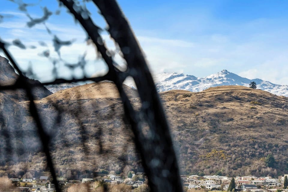Scenic mountain outlook framed from the balcony