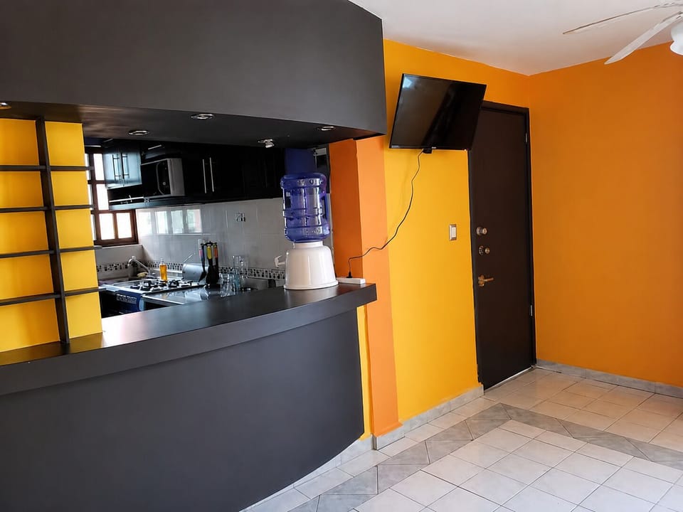 Additional kitchen angle showing extra counter space.
