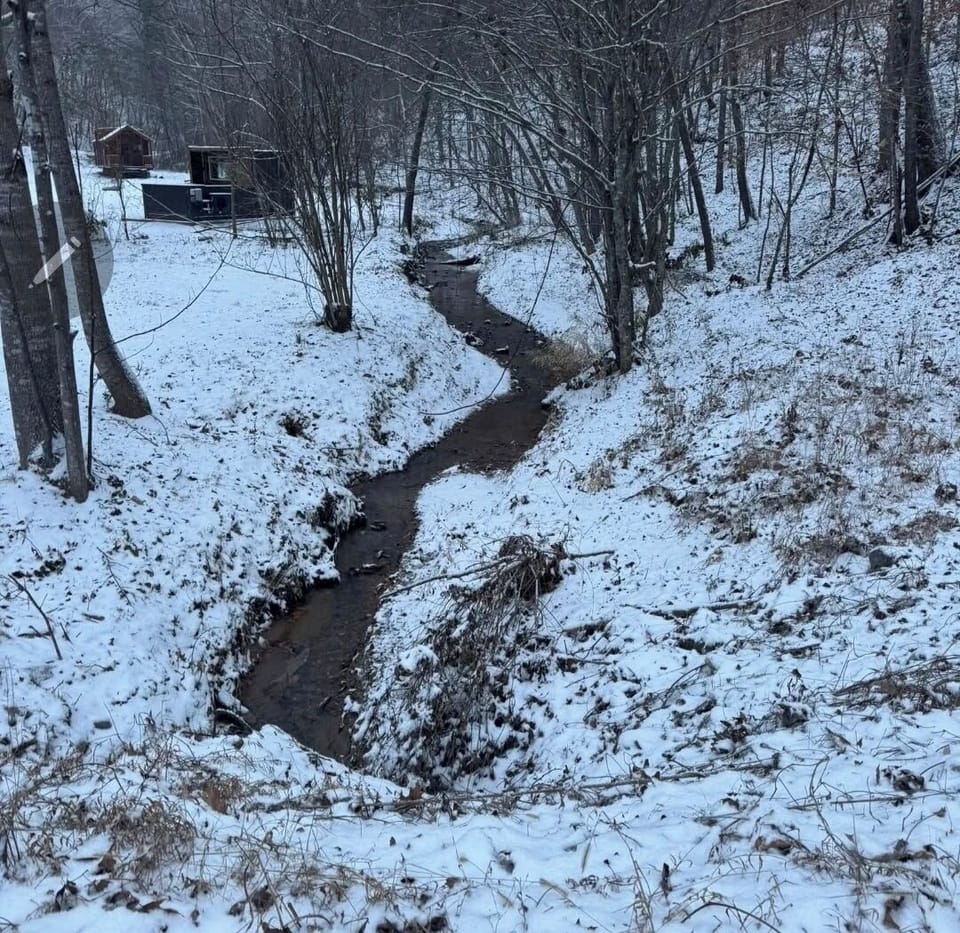 Creek in the snowy days.