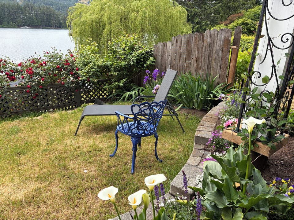 One of the spots to relax in the garden