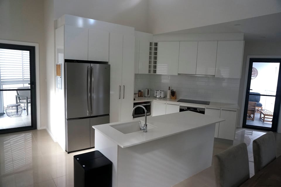 Balcony doors shown off kitchen