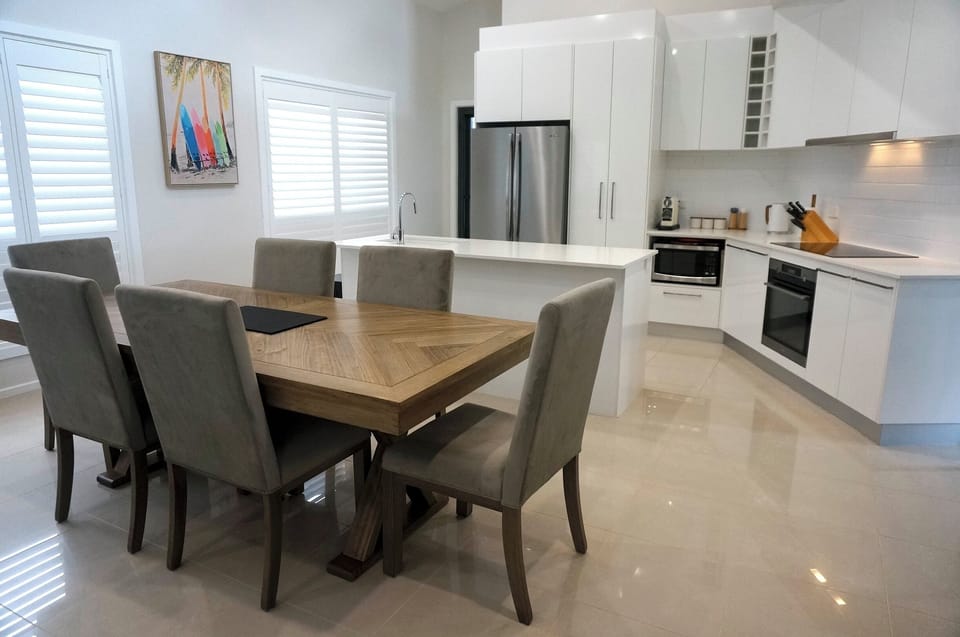 Dining room and kitchen