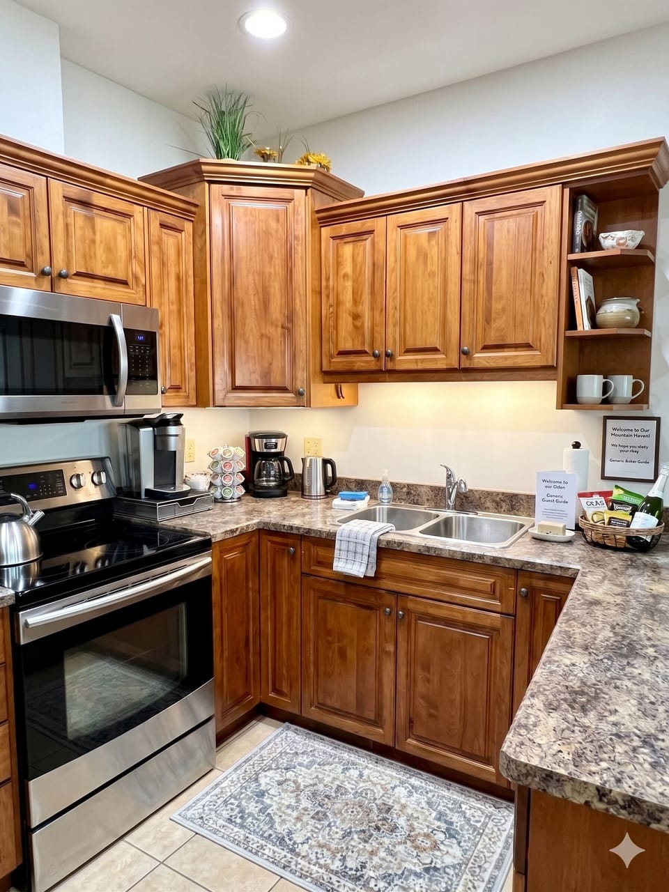 Modern fully stocked kitchen