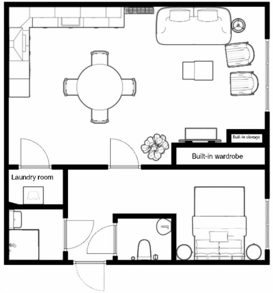Floor plan of the beautiful stylish home near Tilburg city centre