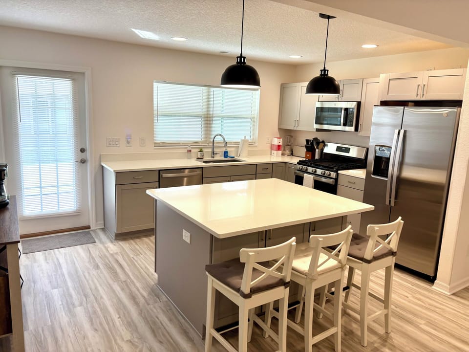 large island with bar seating