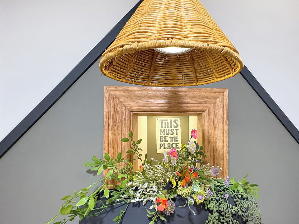 Peek through the window to see kids or grandkids laughing and playing. 