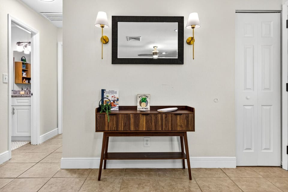 Easy entry for families with space to drop bags and shoes