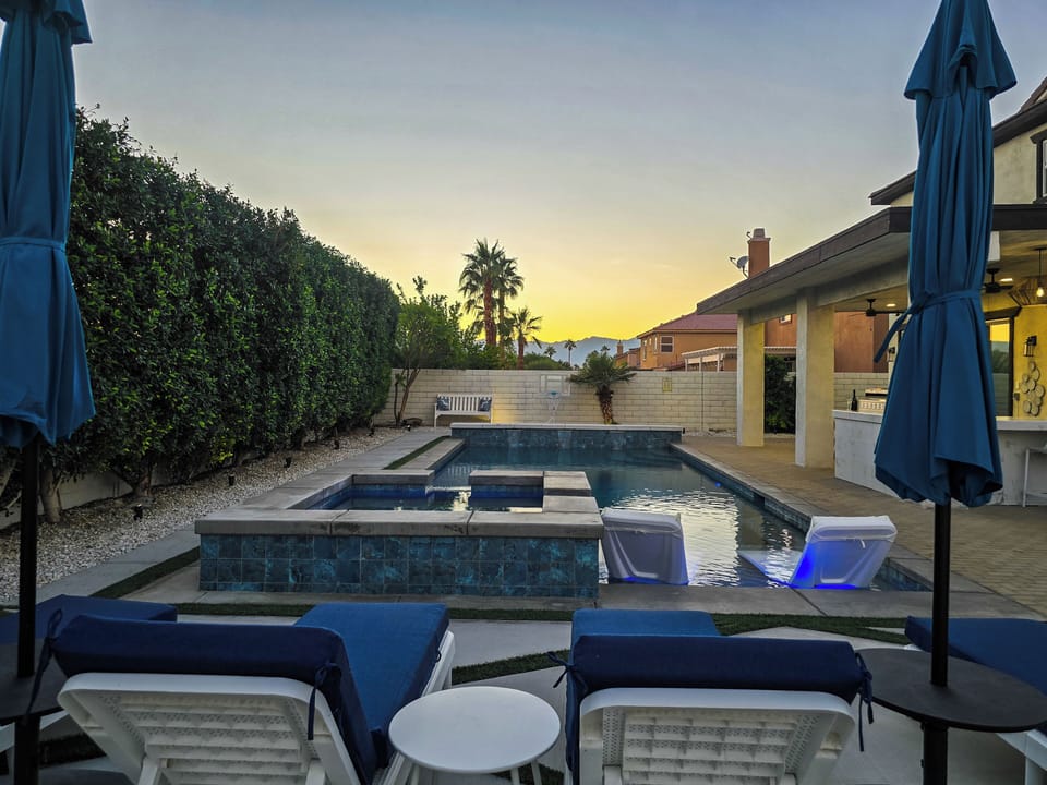 Pool, hot tub and plenty of lounging space!