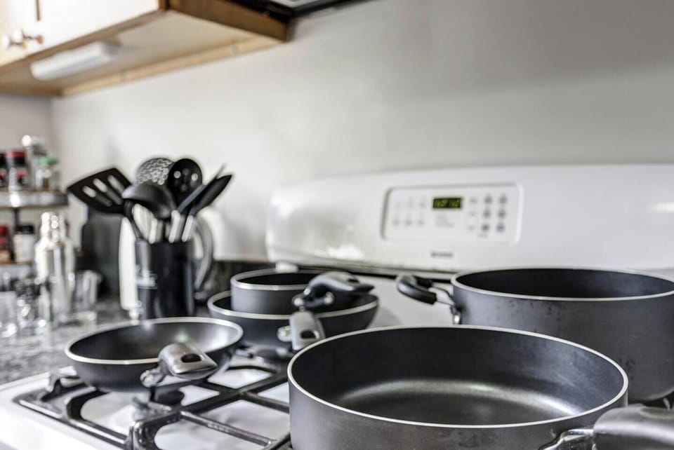 Pots and pans for cooking at home. Dishwasher safe too!