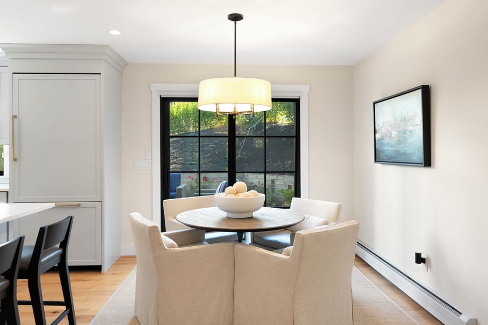 Dining room and sliders to rear deck