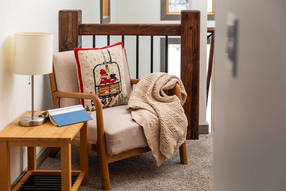 Relax with a good book in an out of the way corner in the upstairs loft.