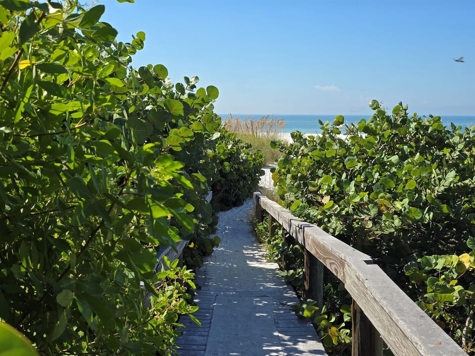 Entrance to St Pete Beach is across the street from the unit!