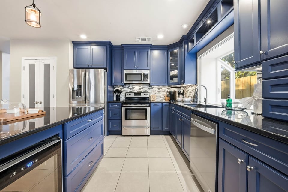 Whisk, chop, stir… and relax! Our fully equipped kitchen makes every meal feel like a vacation treat — no apron required (but optional for flair).
