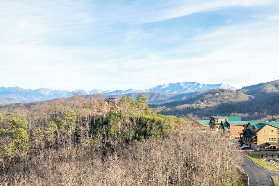 View from Smoky Peaks Pool Cabin's relaxing deck