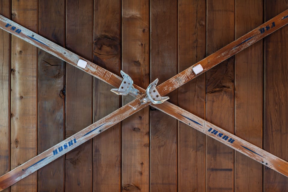 The decor around the a-frame adds just the right touch.