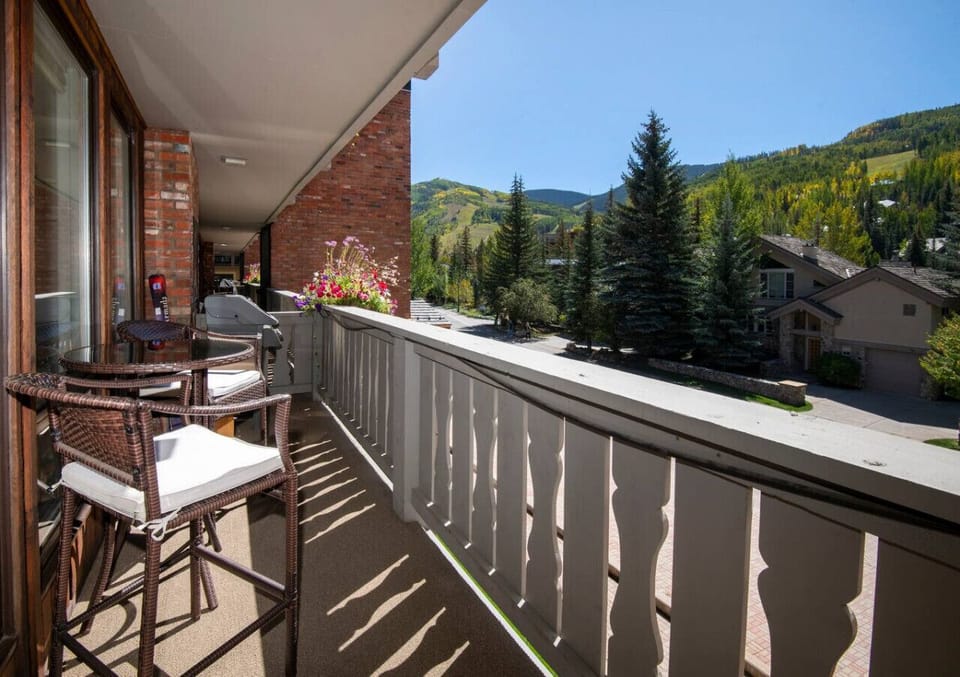 Mountain views from the balcony with grill