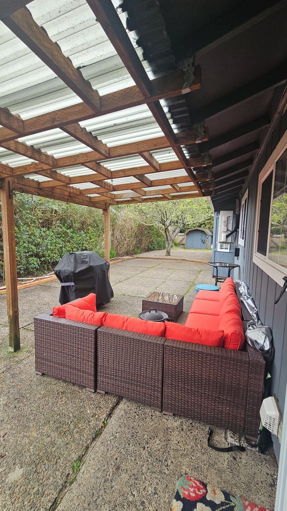 Lots of space to hang out- some under cover.