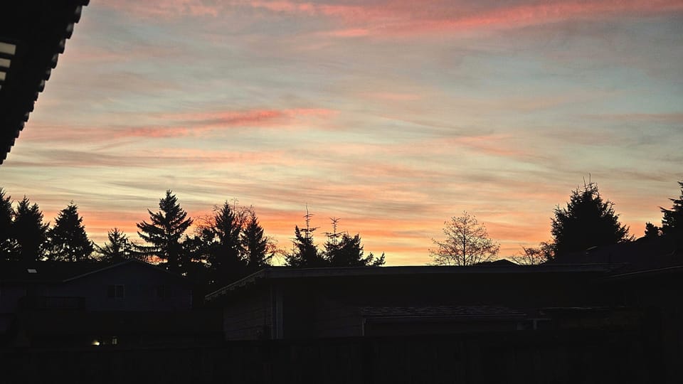 sunrise from the patio