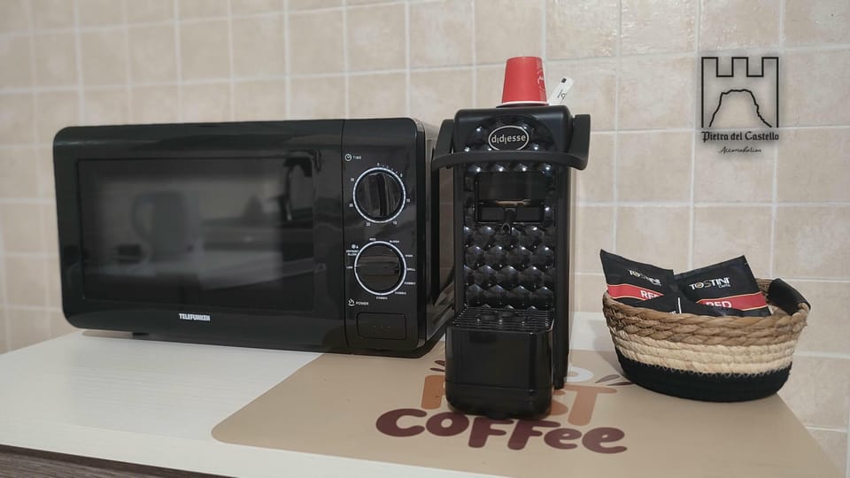 Microwave and coffee maker