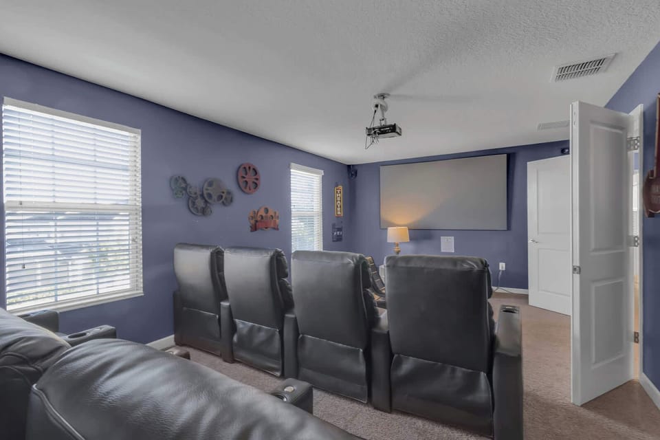 A cozy home theater