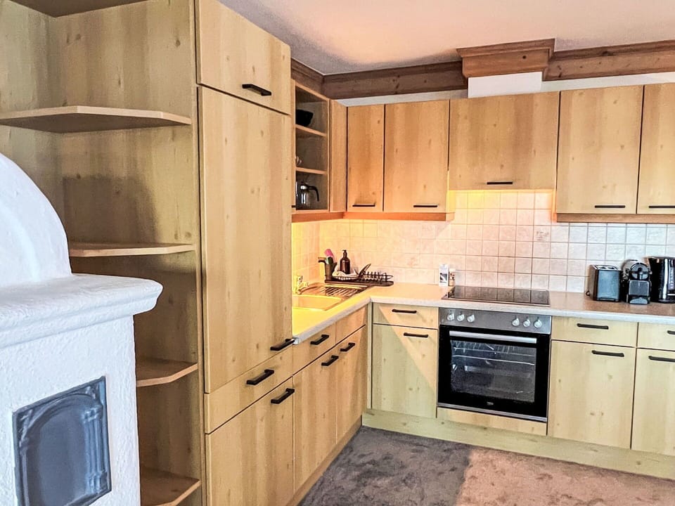 Wood, Flooring, Kitchen, Furniture, Cabinetry, Interior Design, Countertop, Floor, Kitchen Appliance, Drawer