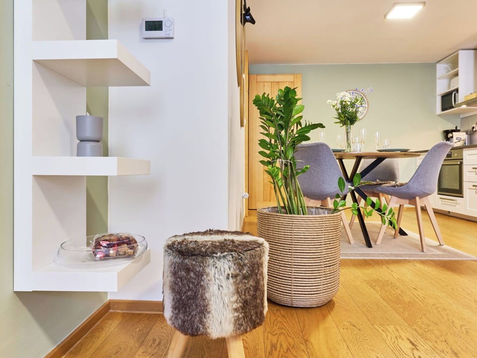Furniture, Interior Design, Wall, Flooring, Wood, Floor, Shelf, Home, Room, Shelving