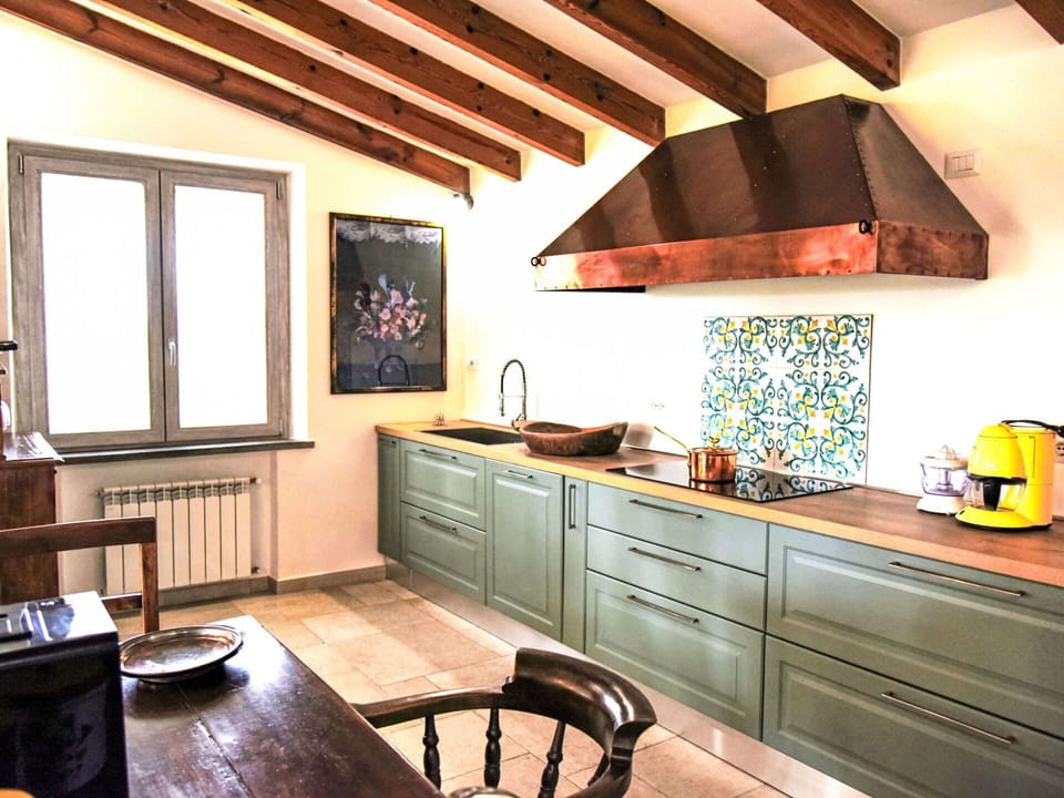 Kitchen, Interior Design, Furniture, Countertop, Cabinetry, Flooring, Wood, Kitchen Appliance, Floor, Light Fixture