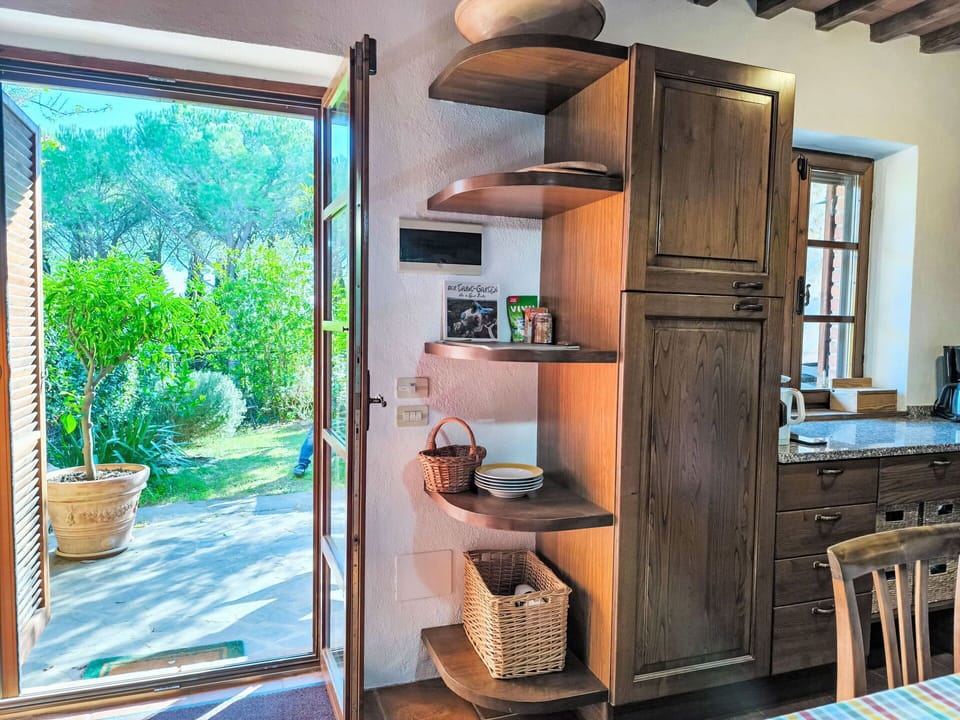 Furniture, Wood, Interior Design, Flooring, Home, Kitchen, Wood Stain, Cabinetry, Countertop, Room