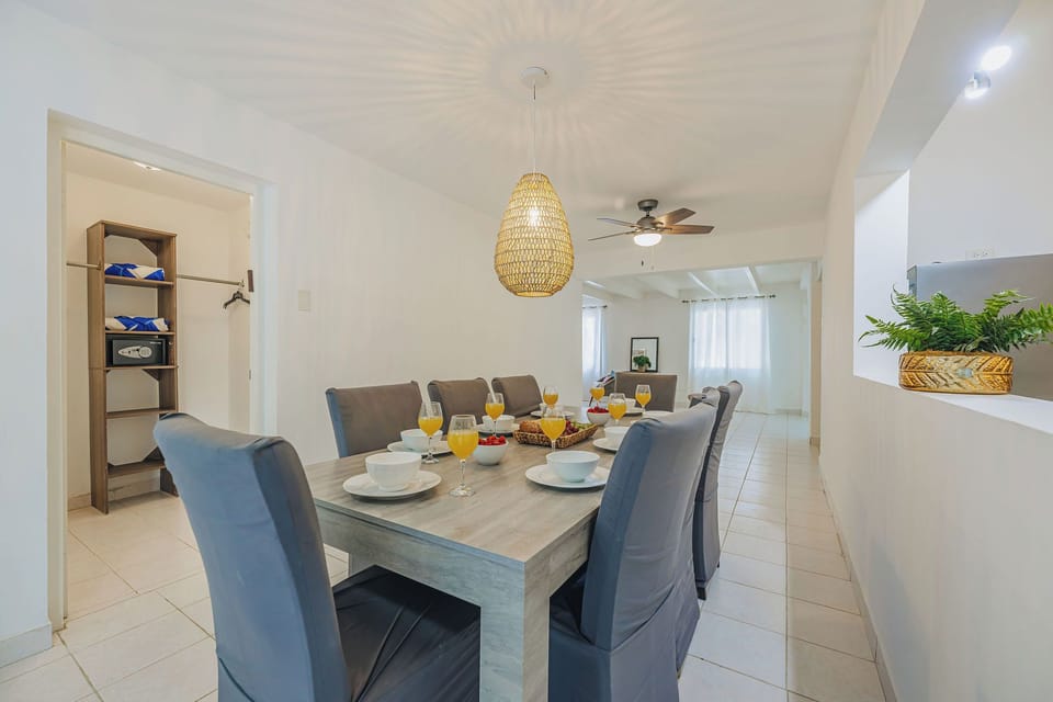 Dining area set for shared meals and relaxed mornings