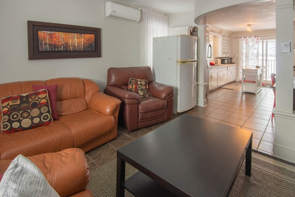 Inviting living area open to the kitchen