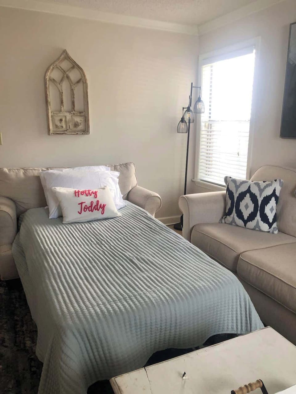 Sofa bed in the living room.