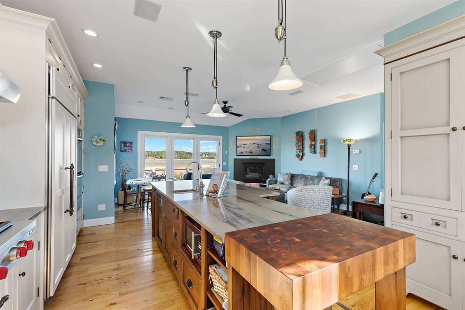 Fully equipped kitchen stocked with premium appliances and all the cookqare you need to prepare classic Cape Cod meals