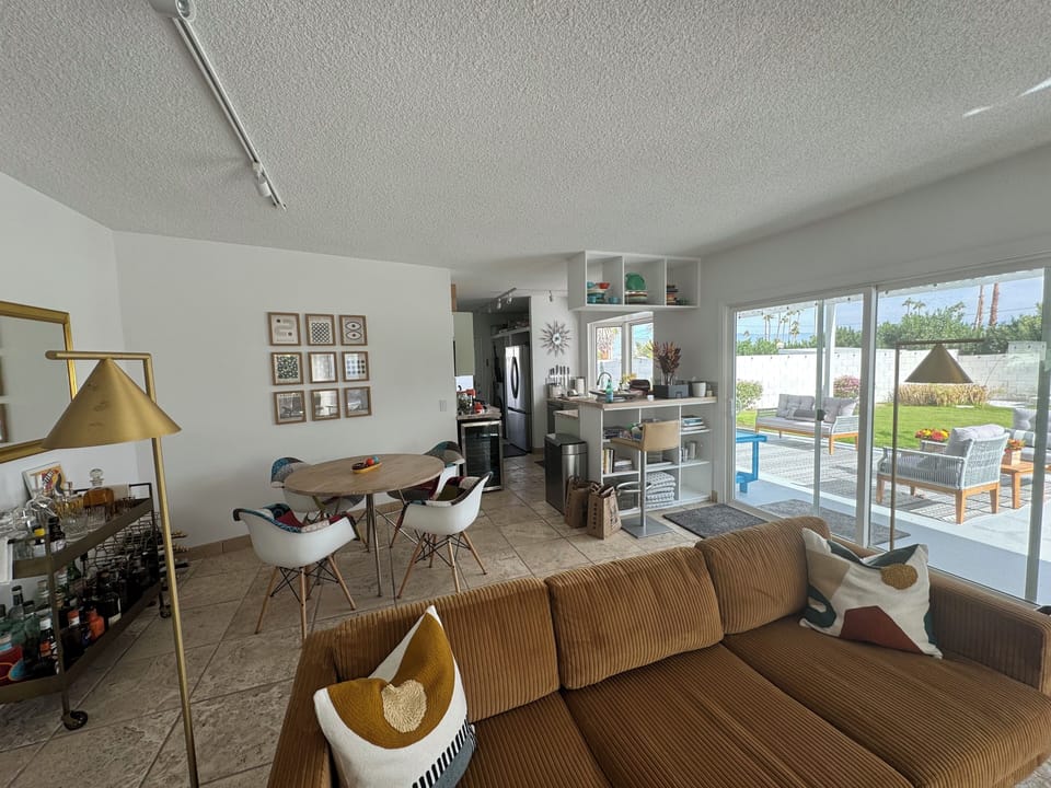 Living room to dining area and kitchen