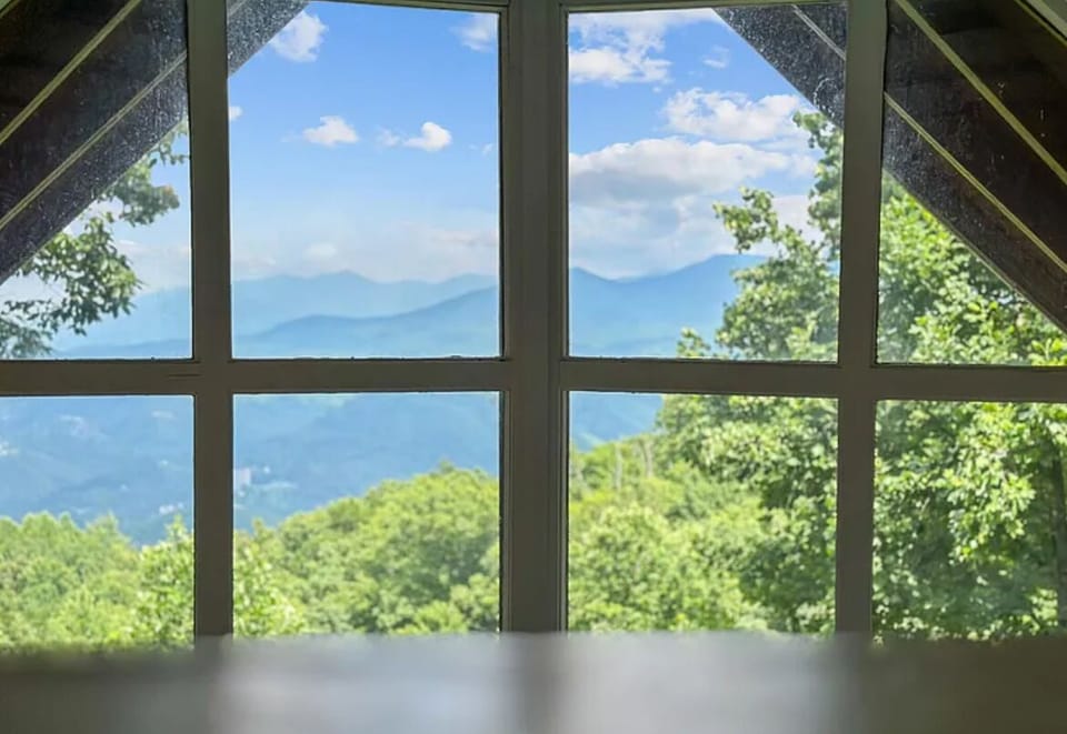 Long unobstructed view from Master suite loft sitting area.