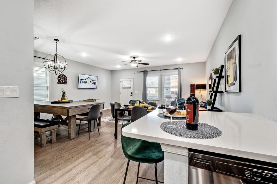 With its open-concept layout, this kitchen flows seamlessly into the dining and living areas, ideal for social cooking.