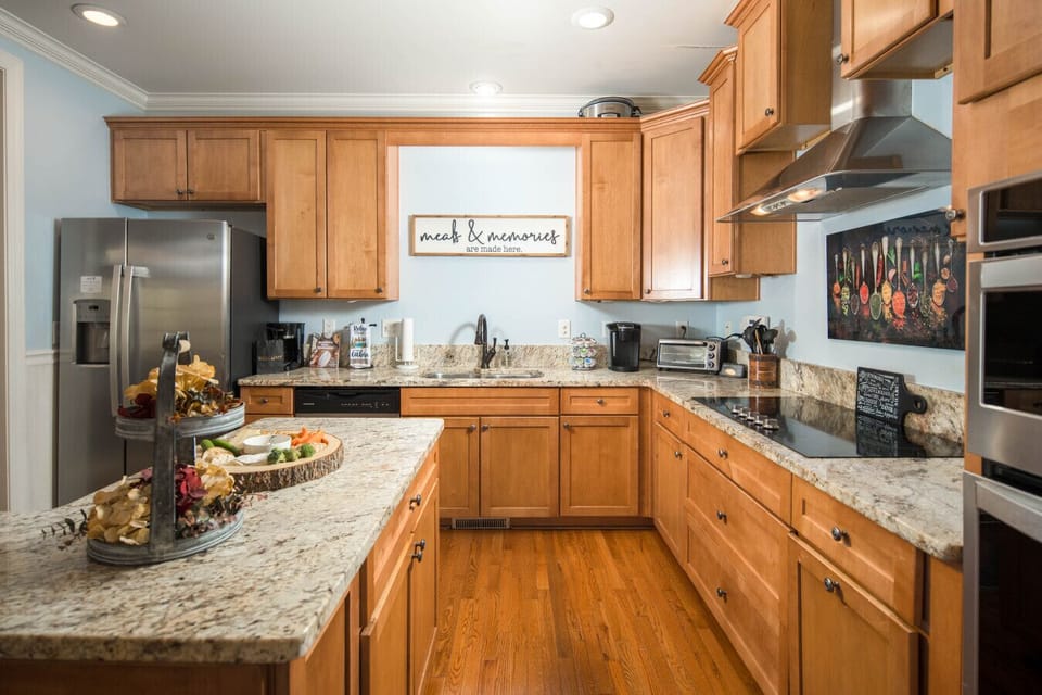 Spacious Kitchen | Stainless Steel Appliances & Island
