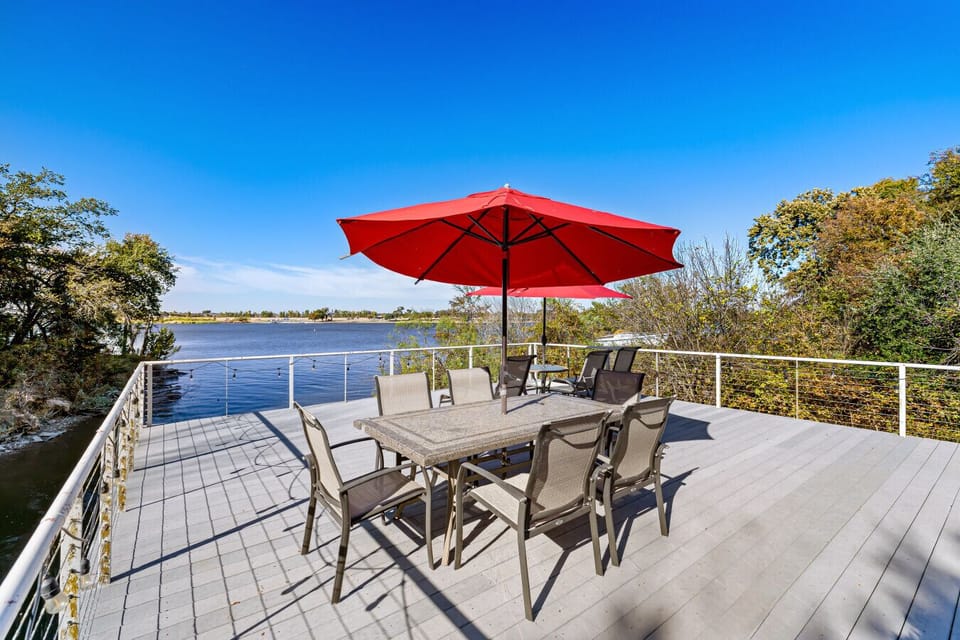 Upper Dock Deck | Scenic Spot for Sunbathing or Lakeside Dining