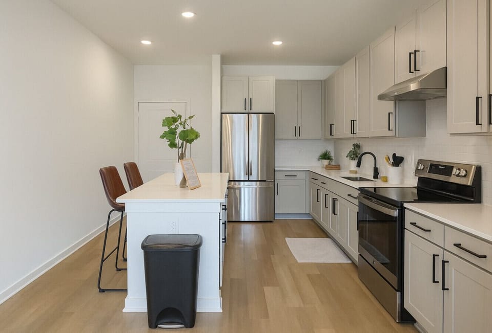Full kitchen with everything you need for longer stays