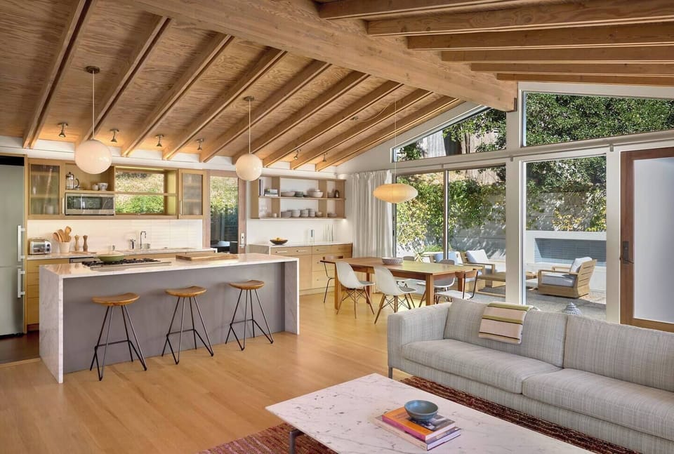 Kitchen has stainless appliances, and is fully stocked with cooking equipment+