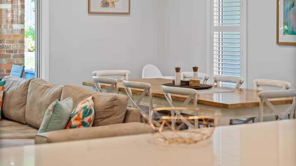 Langston Abode | Living area | Dining area | Chef kitchen | Highchair | Ducted air conditioning | Smart TV
